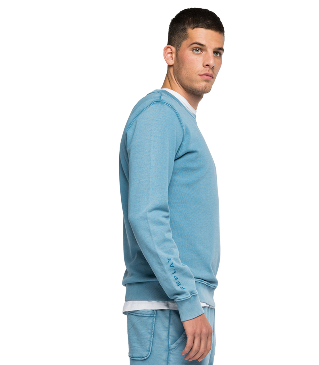 ガーメントダイ オーガニックコットンスウェットシャツ 詳細画像 コバルトブルー 3